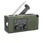 KM0836 Solarne radio awaryjne z alarmem SOS, power bankiem 5000mAh, latarką LED i korbką dynamo, FM/AM, czarny