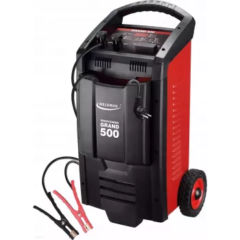 WELDMAN GRAND 500 Prostownik z funkcją rozruchu – spawarka MMA 500A, 3-fazowa 400V, rozruch awaryjny 12V/24V