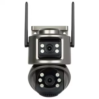 INNE ICSEE-W62SD-2 Zewnętrzna kamera PTZ IP z podwójnymi obiektywami 3MP, kolorowym widzeniem nocnym, Wi-Fi, dwukierunkowym audio, IP66