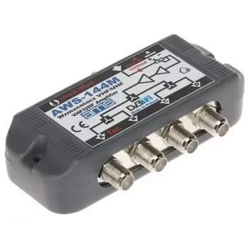 Wzmacniacz antenowy AWS-144M 20dB zysk 47-862MHz F-Type
