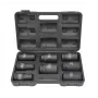 Zestaw nasadek udarowych głębokich AWTOOLS AW38855, 3/4 cala, 8-częściowy, metryczny, 24-41mm, Cr-Mo, 6-kątny, długi, czarny fosforanowany, DIN 3121, w walizce formowanej