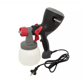 HOOZAR HVLP Elektryczny pistolet malarski 600W z pojemnikiem 800ml, 3 wzory natrysku, regulacja przepływu