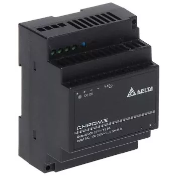 DRC-24V60W-1AZ 60W Zasilacz impulsowy na szynę DIN, 24V 2.5A, Wejście 90-264VAC, Obudowa z tworzywa sztucznego