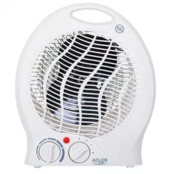Adler AD 7728 PTC Ceramic Fan Heater 2000W z Oscylacją, 2 Poziomy Grzania, Tryb Chłodnego Powietrza, Zabezpieczenie przed Przegrzaniem i Przechyleniem, Biały/Czarny