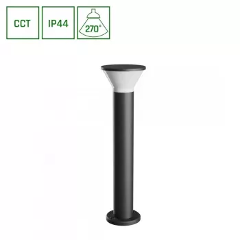 Zewnętrzna lampa ścienna 6W GU10 450lm IP44 z regulacją barwy światła, szara
