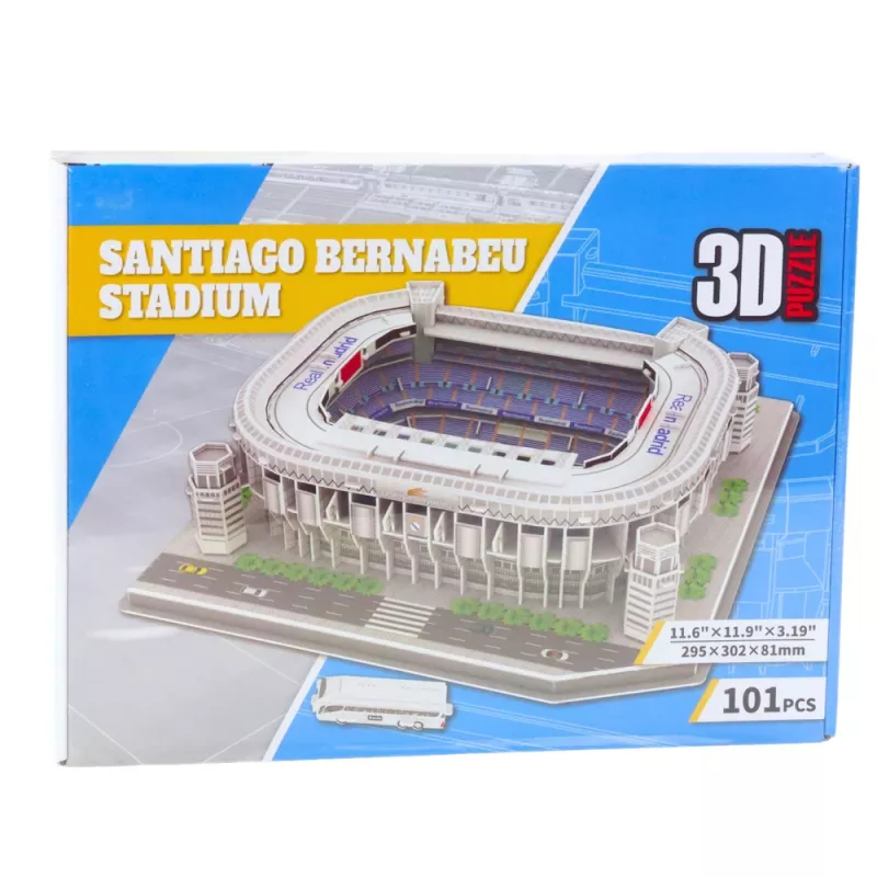 LEAN TOYS 3D Puzzle Stadion Piłkarski Santiago Bernabéu Real Madryt 101 elementów