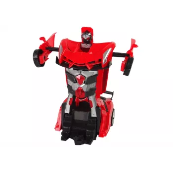 LEAN TOYS Samochód Robot 2-w-1 Zdalnie Sterowany Pojazd RC Czerwony