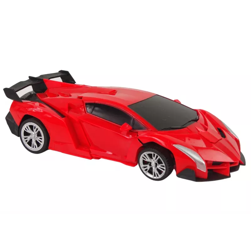 LEAN TOYS Samochód Robot 2-w-1 Zdalnie Sterowany Pojazd RC Czerwony