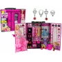 LEAN TOYS Lalka z Szafą na Ubrania i Przebieralnią dla Lalek w Walizce Beauty Girl