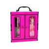 LEAN TOYS Lalka z Szafą na Ubrania i Przebieralnią dla Lalek w Walizce Beauty Girl