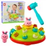LEAN TOYS Gra zręcznościowa Uderz marchewki młotkiem Skaczący królik
