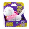 LEAN TOYS Interaktywny kotek na smyczy różowy z falbanką Tinkerbell chodzi i miauczy