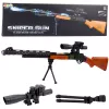 LEAN TOYS Zabawkowy karabin snajperski AK-528 z celownikiem, statywem, światłem i dźwiękiem