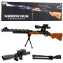 LEAN TOYS Zabawkowy karabin snajperski AK-528 z celownikiem, statywem, światłem i dźwiękiem