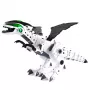 LEAN TOYS Zasilany bateryjnie robot dinozaur z ruchomymi skrzydłami, światłem i dźwiękiem, biały