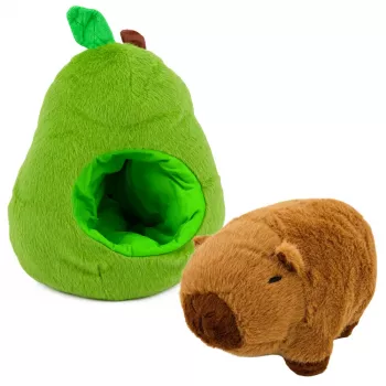 LEAN TOYS Zielone Awokado z Kapibarą 2 w 1 Odwracalna Maskotka Pluszowa 35 cm