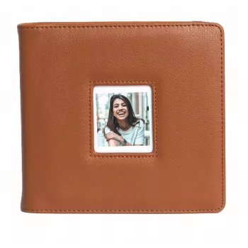 LOVEINSTANT Album na zdjęcia do Polaroid Go, 36 kartek, 288 zdjęć, brązowa skóra PU