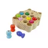 LEAN TOYS Drewniana gra w łowienie rybek z 2 wędkami Kociak