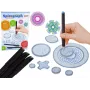 LEAN TOYS Zestaw Edukacyjny Spirograf – Geometryczny Zestaw do Rysowania dla Dzieci 6+