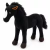 LEAN TOYS Pluszowy Koń Przytulanka Maskotka Czarny 40cm x 37cm