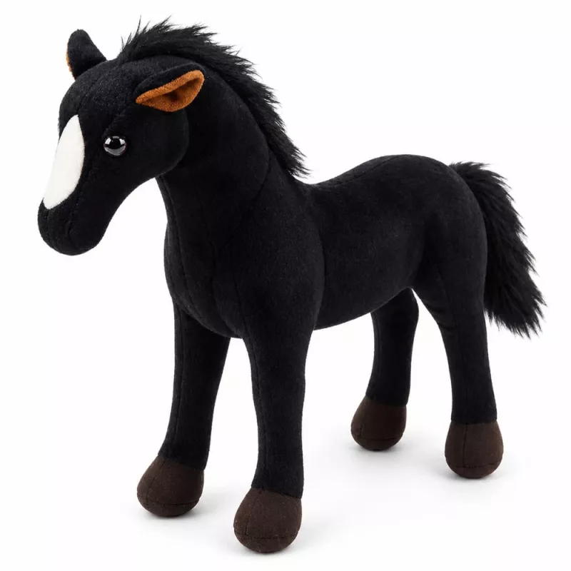 LEAN TOYS Pluszowy Koń Przytulanka Maskotka Czarny 40cm x 37cm