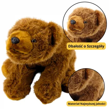 LEAN TOYS Pluszowa zabawka Miś brunatny Przytulanka 28 cm