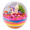 LEAN TOYS Zestaw do hodowli kryształów Terrarium Jednorożec DIY z oświetleniem LED