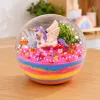 LEAN TOYS Zestaw do hodowli kryształów Terrarium Jednorożec DIY z oświetleniem LED