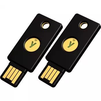 YubiKey 5 NFC Security Key 2-Pack (czarny/złoty, USB-A i NFC)