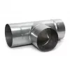 Ocynkowany stalowy trójnik do przewodu kominowego 107mm x 160mm 90°