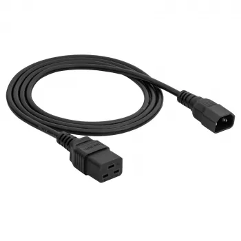 Przedłużacz zasilający serwerowy Akyga AK-UP-02 IEC C14 – IEC C19, 3 x 1 mm², 1,8 m, czarny