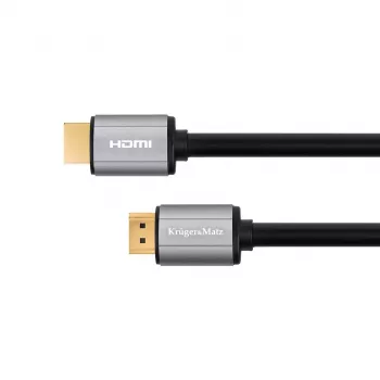 KRUGER & MATZ Basic Przewód HDMI-HDMI 15m 4K 30Hz Pozłacane Wtyki Czarny