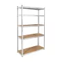 Rebel RB-1252 Metalowy regał magazynowy 205x120x45 cm Srebrny 5 półek 875 kg