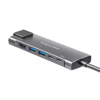 Adapter wieloportowy USB-C Hub z HDMI 4K, 2x USB 3.0, USB-C Data, 100W PD, Gigabit Ethernet, kolor Space Grey