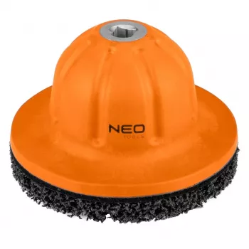 NEO TOOLS 11-136 Zestaw tarcz do czyszczenia piast, 150 mm, napęd 1/2 inch, ściernica z włókniny do usuwania rdzy