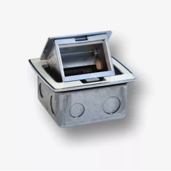 BACHMANN Mini Countertop Box 3M - Blatowa puszka do montażu standardowych gniazd 22,5x45 mm (45x45 mm), uchylna, biała