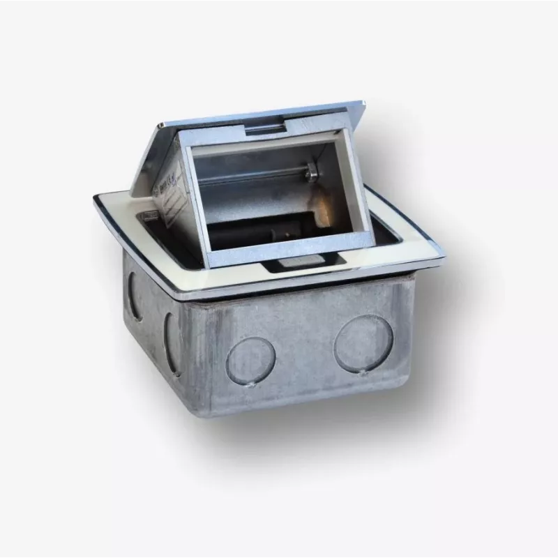 BACHMANN Mini Countertop Box 3M - Blatowa puszka do montażu standardowych gniazd 22,5x45 mm (45x45 mm), uchylna, biała