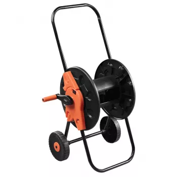 NEO TOOLS Wózek na wąż ogrodowy, plastikowy, pojemność 60 m 1/2 cala, szary/pomarańczowy