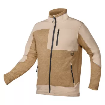 NEO TOOLS Bluza softshell OUTDOOR, beżowa, rozmiar M – wiatroszczelna, wodoodporna, oddychająca
