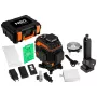 NEO TOOLS 75-140 Laser liniowy 3D, 12 zielonych linii, 3 x 360°, akumulatorowy, z walizką, płytką celowniczą, uchwytem magnetycznym, ładowarką