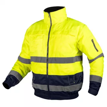Kurtka robocza NEO TOOLS 3 w 1 Hi-Vis, wodoodporna, ocieplana, żółto-granatowa, XXXL