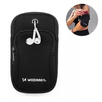 WOZINSKY Opaska biegowa na telefon, czarna (WABBK1)