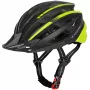 Kask rowerowy MTB WOZINSKY z odpinanym daszkiem i tylnym światłem USB, 57-62 cm, czarno-żółty