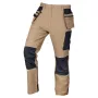 Spodnie robocze NEO TOOLS Mix&Match, 4-kierunkowy stretch, wzmocnienia Cordura, kieszenie na nakolanniki, beżowo-czarne, rozmiar XXXL