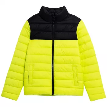 Kurtka puchowa chłopięca 4F Juicy Green 4FJSS23TDJAM077 45S 158cm