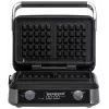 Adler AD 3084 gofrownica z wyświetlaczem LED, 5 programów, 7 poziomów zarumienienia, 1600 W (maks. 2400 W), płyty nieprzywierające, czarno-srebrna