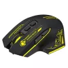 WOZINSKY WMGB-1181 Bezprzewodowa mysz gamingowa, 3200 DPI, podświetlenie RGB, ładowalna, czarno-żółta