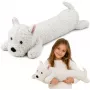 LEAN TOYS West Highland Pluszowy Pies Przytulanka Biały 60 cm