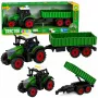 LEAN TOYS Traktor rolniczy z przyczepą rolniczą, napęd cierny, światła i dźwięk, 35 cm