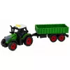 LEAN TOYS Traktor rolniczy z przyczepą rolniczą, napęd cierny, światła i dźwięk, 35 cm